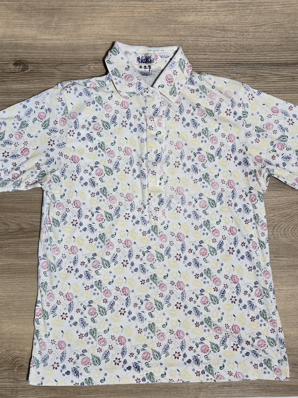 90s Floral Polo Shirt